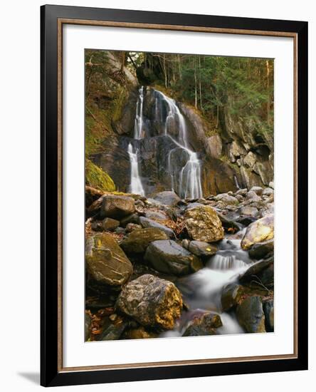 Waterfall Cascading over Rocks-Robert Glusic-Framed Photographic Print