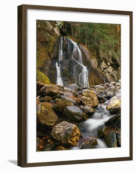 Waterfall Cascading over Rocks-Robert Glusic-Framed Photographic Print