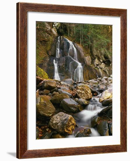 Waterfall Cascading over Rocks-Robert Glusic-Framed Photographic Print