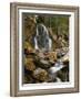 Waterfall Cascading over Rocks-Robert Glusic-Framed Photographic Print