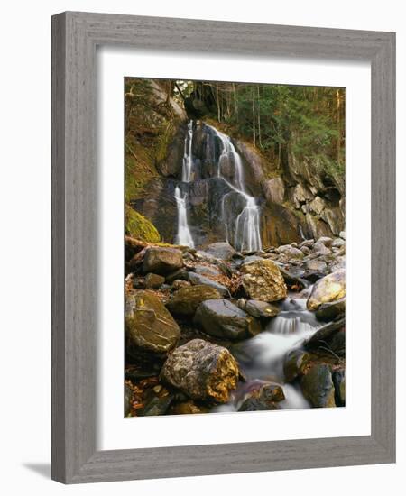 Waterfall Cascading over Rocks-Robert Glusic-Framed Photographic Print