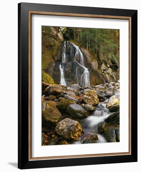 Waterfall Cascading over Rocks-Robert Glusic-Framed Photographic Print