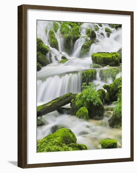 Waterfall Detail, Cirque De La Consolation, Doubs, France-Rainer Mirau-Framed Photographic Print