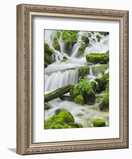 Waterfall Detail, Cirque De La Consolation, Doubs, France-Rainer Mirau-Framed Photographic Print