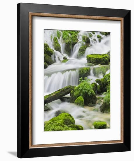 Waterfall Detail, Cirque De La Consolation, Doubs, France-Rainer Mirau-Framed Photographic Print