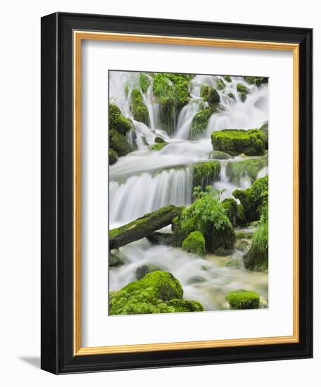 Waterfall Detail, Cirque De La Consolation, Doubs, France-Rainer Mirau-Framed Photographic Print