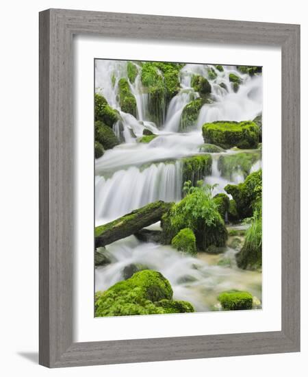 Waterfall Detail, Cirque De La Consolation, Doubs, France-Rainer Mirau-Framed Photographic Print