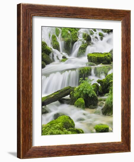 Waterfall Detail, Cirque De La Consolation, Doubs, France-Rainer Mirau-Framed Photographic Print