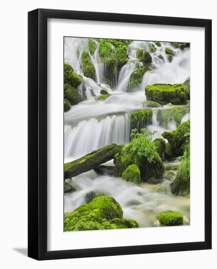 Waterfall Detail, Cirque De La Consolation, Doubs, France-Rainer Mirau-Framed Photographic Print