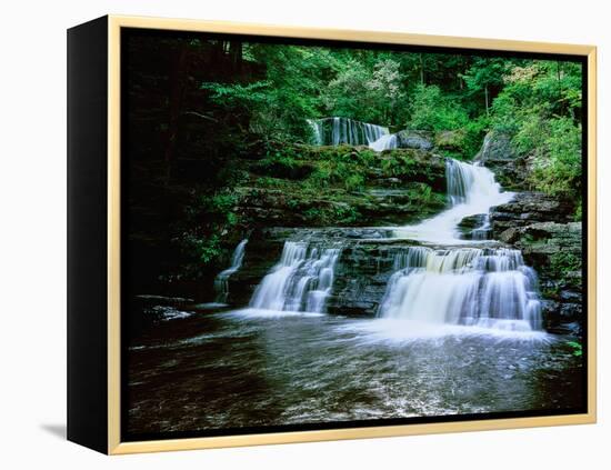 Waterfall, Dingman's Creek-null-Framed Premier Image Canvas