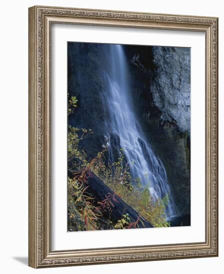 Waterfall Down Rock Face, Fairy Falls, Yellowstone National Park, Wyoming, USA-Scott T. Smith-Framed Photographic Print