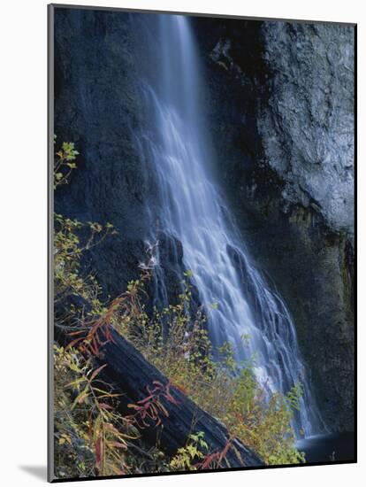 Waterfall Down Rock Face, Fairy Falls, Yellowstone National Park, Wyoming, USA-Scott T. Smith-Mounted Photographic Print