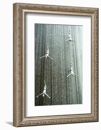 Waterfall, Dubai Mall, Dubai, United Arab Emirates, Middle East-Amanda Hall-Framed Photographic Print