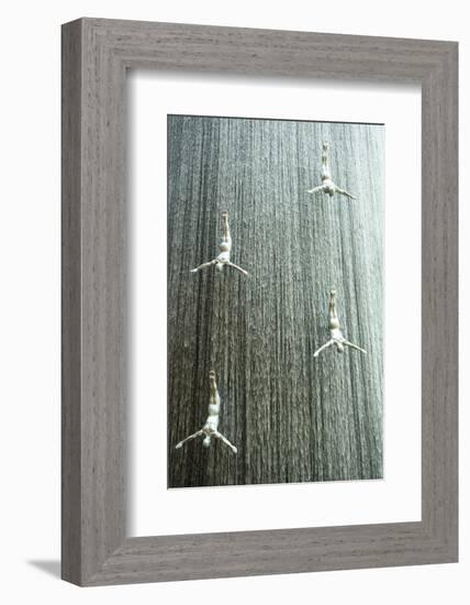 Waterfall, Dubai Mall, Dubai, United Arab Emirates, Middle East-Amanda Hall-Framed Photographic Print