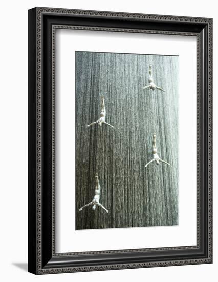 Waterfall, Dubai Mall, Dubai, United Arab Emirates, Middle East-Amanda Hall-Framed Photographic Print