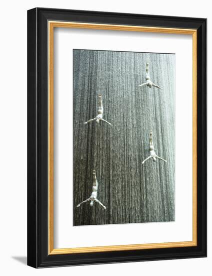 Waterfall, Dubai Mall, Dubai, United Arab Emirates, Middle East-Amanda Hall-Framed Photographic Print