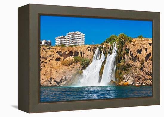 Waterfall Duden at Antalya Turkey - Nature Travel Background-Nik_Sorokin-Framed Premier Image Canvas