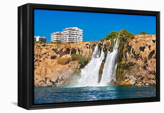 Waterfall Duden at Antalya Turkey - Nature Travel Background-Nik_Sorokin-Framed Premier Image Canvas