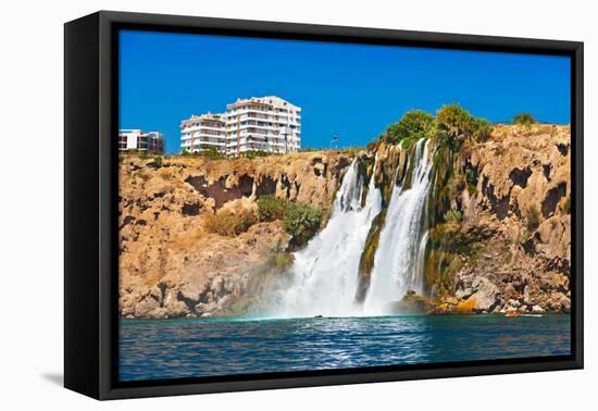 Waterfall Duden at Antalya Turkey - Nature Travel Background-Nik_Sorokin-Framed Premier Image Canvas
