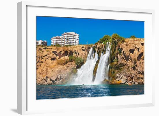 Waterfall Duden at Antalya Turkey - Nature Travel Background-Nik_Sorokin-Framed Photographic Print