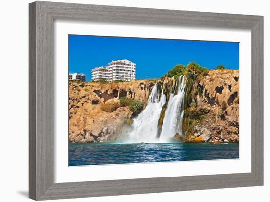 Waterfall Duden at Antalya Turkey - Nature Travel Background-Nik_Sorokin-Framed Photographic Print