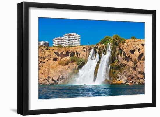 Waterfall Duden at Antalya Turkey - Nature Travel Background-Nik_Sorokin-Framed Photographic Print