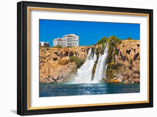 Waterfall Duden at Antalya Turkey - Nature Travel Background-Nik_Sorokin-Framed Photographic Print