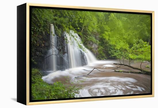 Waterfall, Fairy Glen Rspb Reserve, Inverness-Shire, Scotland, UK, May-Peter Cairns-Framed Premier Image Canvas