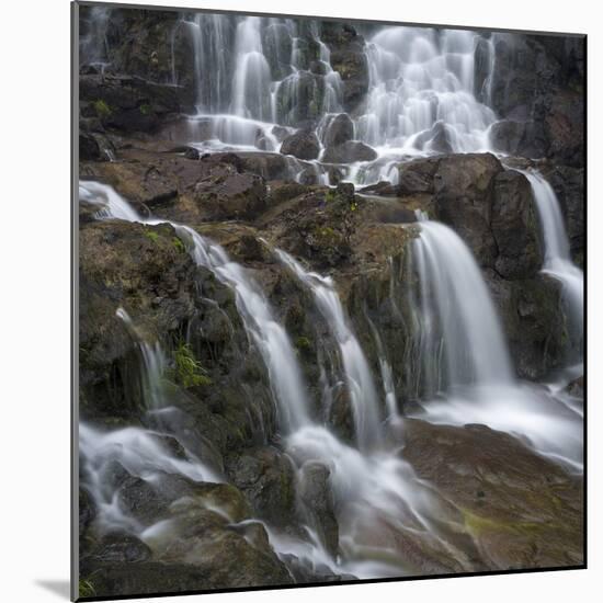 Waterfall, Fuglafjordur, Denmark-Martin Zwick-Mounted Photographic Print