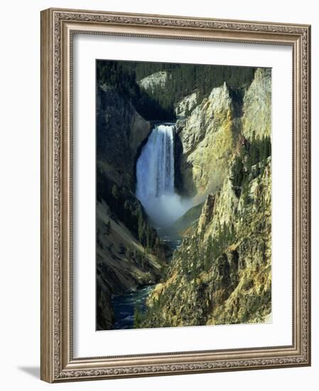 Waterfall, Grand Canyon of the Yellowstone, Yellowstone National Park, Wyoming, USA-Jean Brooks-Framed Photographic Print