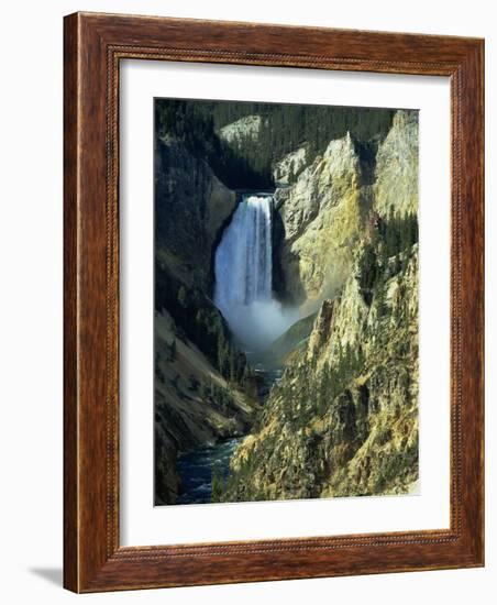 Waterfall, Grand Canyon of the Yellowstone, Yellowstone National Park, Wyoming, USA-Jean Brooks-Framed Photographic Print