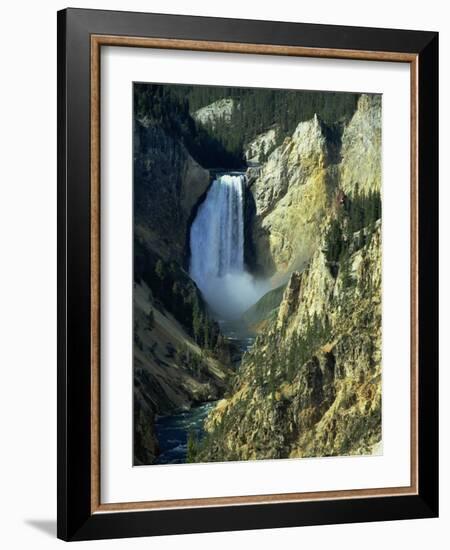 Waterfall, Grand Canyon of the Yellowstone, Yellowstone National Park, Wyoming, USA-Jean Brooks-Framed Photographic Print