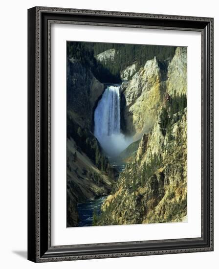 Waterfall, Grand Canyon of the Yellowstone, Yellowstone National Park, Wyoming, USA-Jean Brooks-Framed Photographic Print