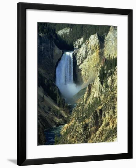 Waterfall, Grand Canyon of the Yellowstone, Yellowstone National Park, Wyoming, USA-Jean Brooks-Framed Photographic Print