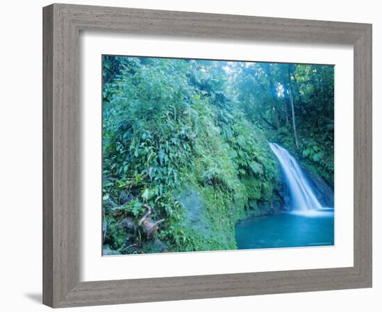 Waterfall, Guadeloupe, French Antilles, Caribbean-J P De Manne-Framed Photographic Print