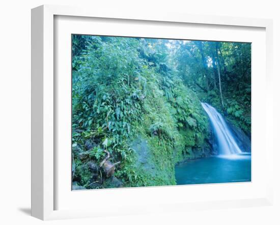 Waterfall, Guadeloupe, French Antilles, Caribbean-J P De Manne-Framed Photographic Print