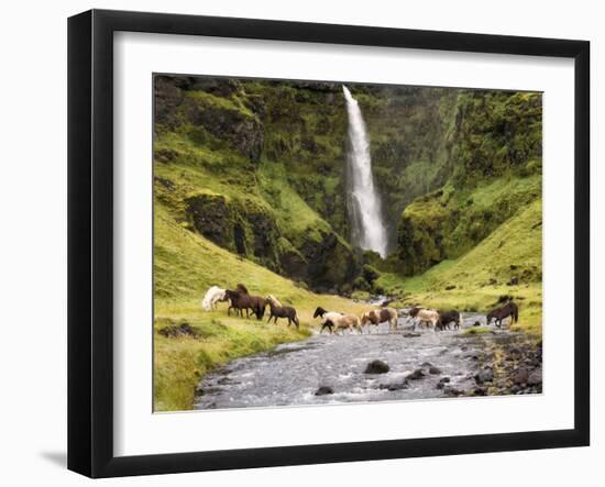Waterfall Horses II-PHBurchett-Framed Photographic Print