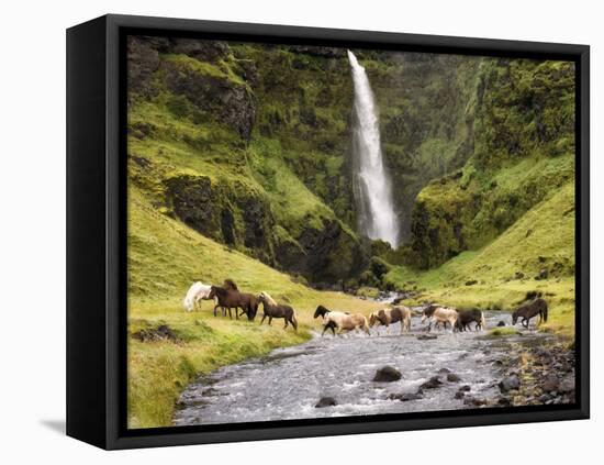 Waterfall Horses II-PHBurchett-Framed Premier Image Canvas