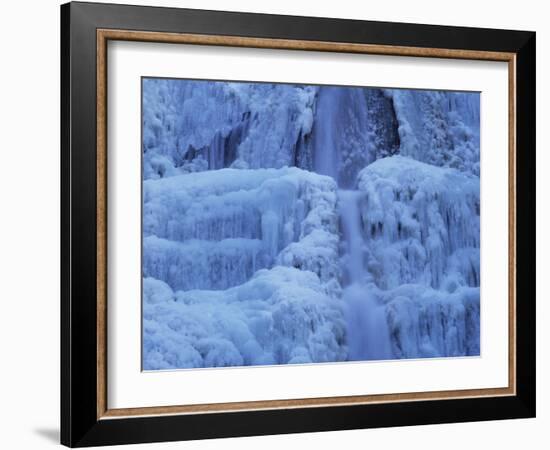 Waterfall Iced over in Winter in Franche-Comte, France, Europe-Michael Busselle-Framed Photographic Print