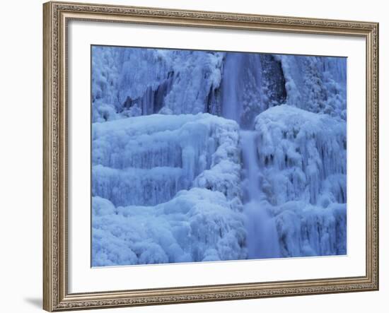 Waterfall Iced over in Winter in Franche-Comte, France, Europe-Michael Busselle-Framed Photographic Print