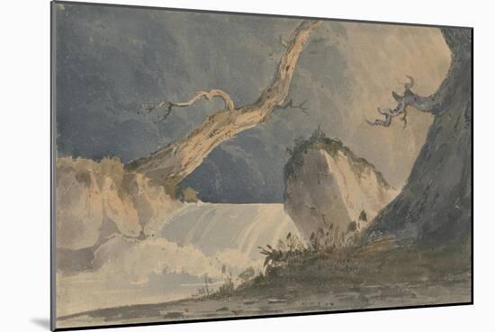Waterfall in a Desolate Landscape-John Sell Cotman-Mounted Giclee Print