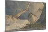 Waterfall in a Desolate Landscape-John Sell Cotman-Mounted Giclee Print