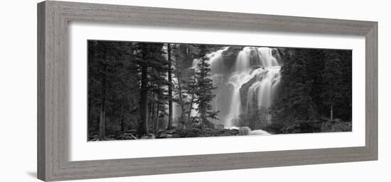 Waterfall in a Forest, Banff, Alberta, Canada-null-Framed Photographic Print