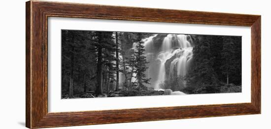 Waterfall in a Forest, Banff, Alberta, Canada-null-Framed Photographic Print