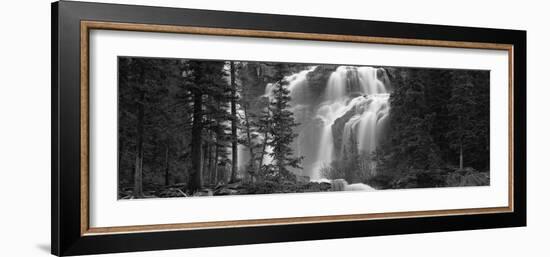 Waterfall in a Forest, Banff, Alberta, Canada-null-Framed Photographic Print