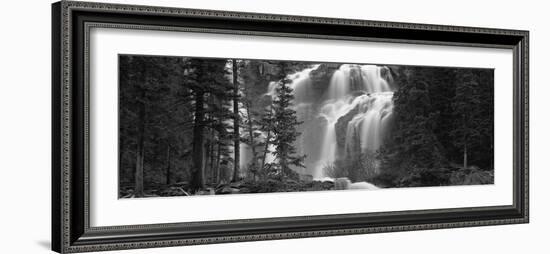 Waterfall in a Forest, Banff, Alberta, Canada-null-Framed Photographic Print