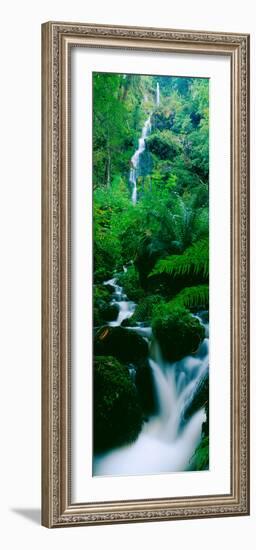 Waterfall in a Forest, Dartmoor, Devon, England-null-Framed Photographic Print