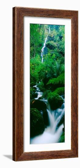 Waterfall in a Forest, Dartmoor, Devon, England-null-Framed Photographic Print