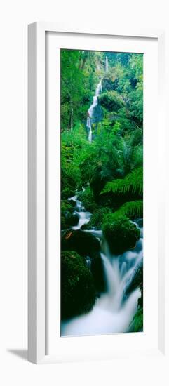 Waterfall in a Forest, Dartmoor, Devon, England-null-Framed Photographic Print