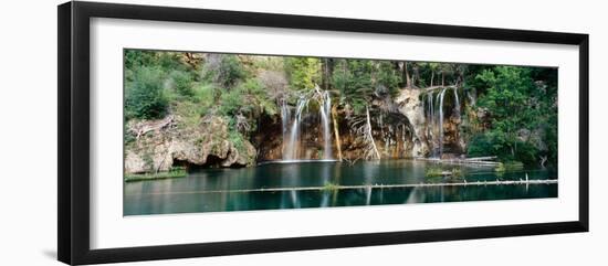 Waterfall in a forest, Hanging Lake, White River National Forest, Colorado, USA-null-Framed Photographic Print